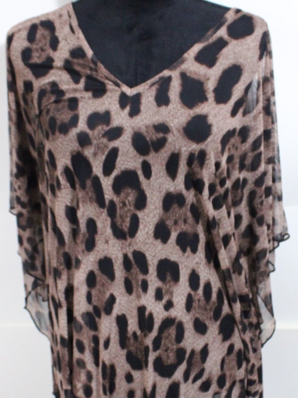 Jordan Taylor, Leopard Print, Sheer Bathing Suit Cover Up. One Size